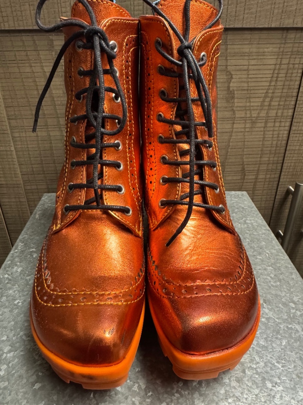 Mellow Bebop Mid Heel Brogue Boots